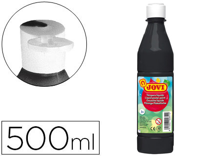 Témpera líquida Jovi escolar 500ml. negro